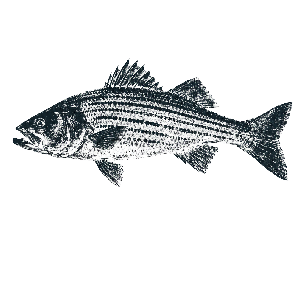 Catchline gyotaku bass mark
